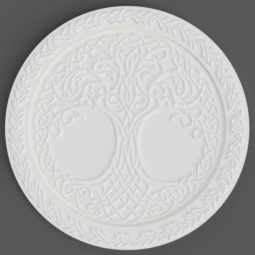 celtic tree coaster - wall decor - table top stl