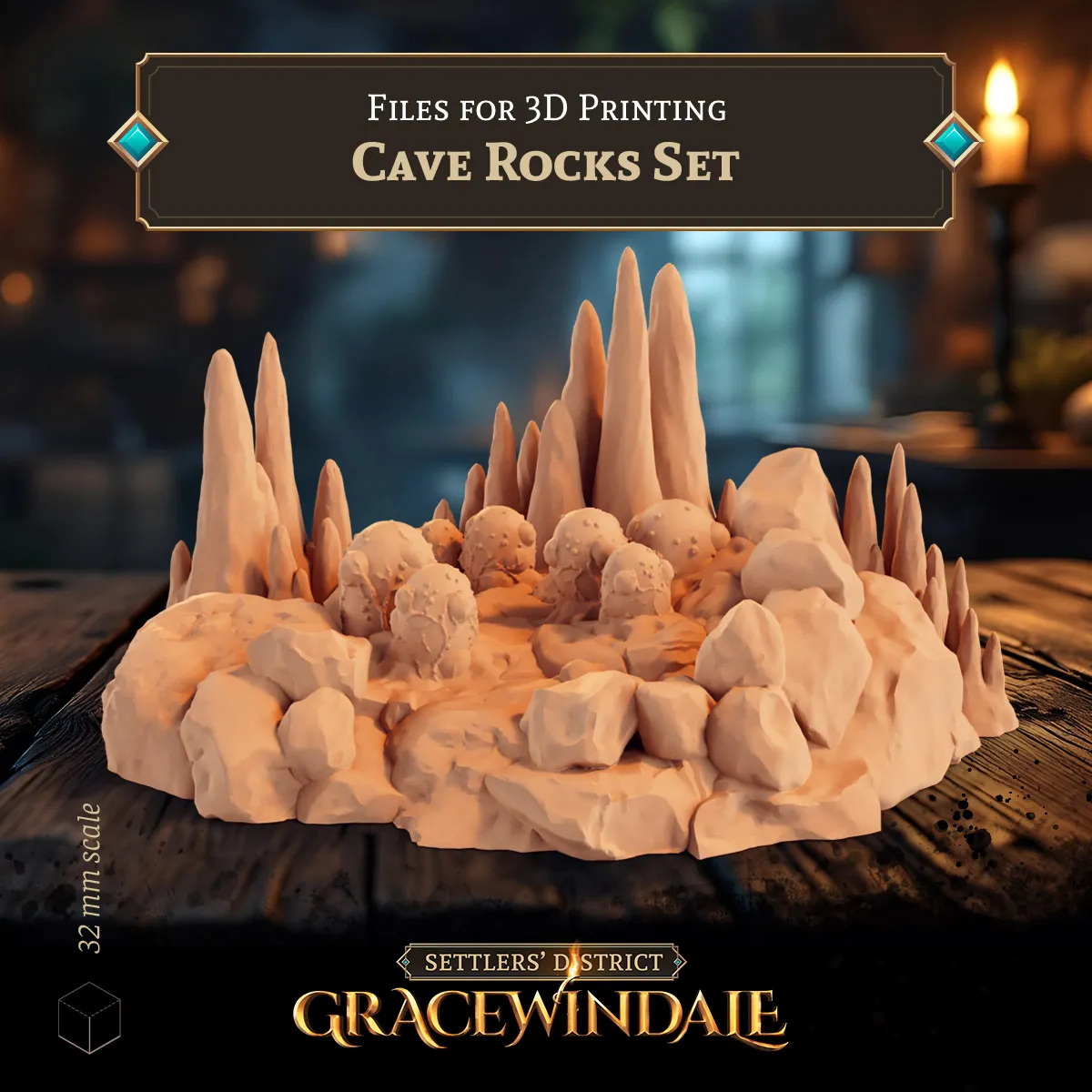 Props & Terrain STL Download - Cave Rocks Setby Gracewindale