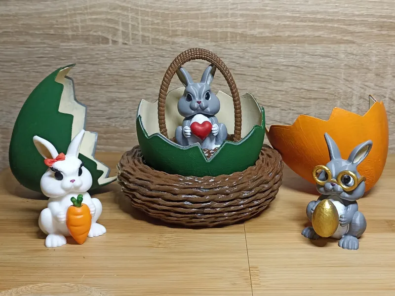 Cute Bunnies - Easter Egg