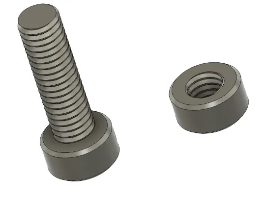 This is a plain Nut and Bolt design for faster printing