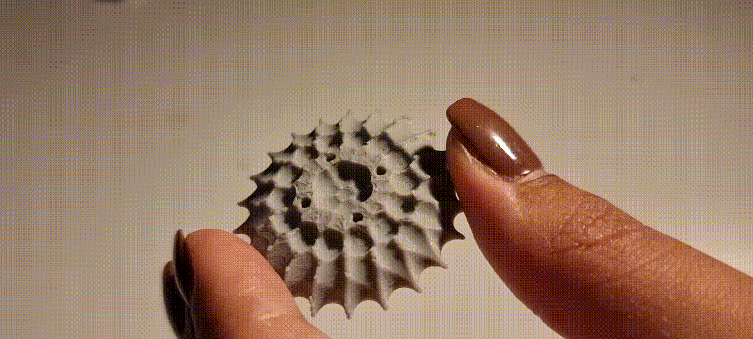 Crazy mesh button