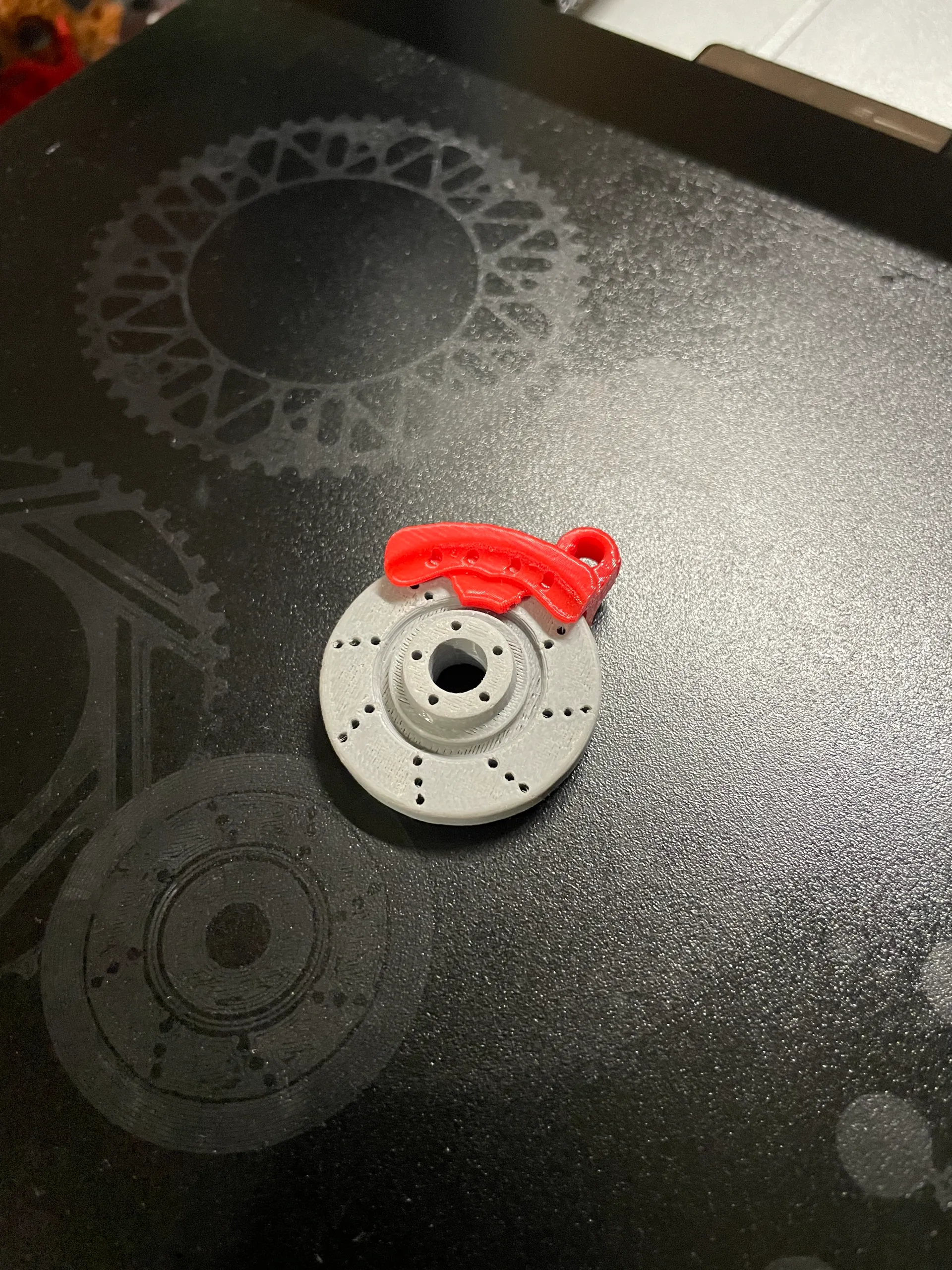 Rotating brake disc keychain-1
