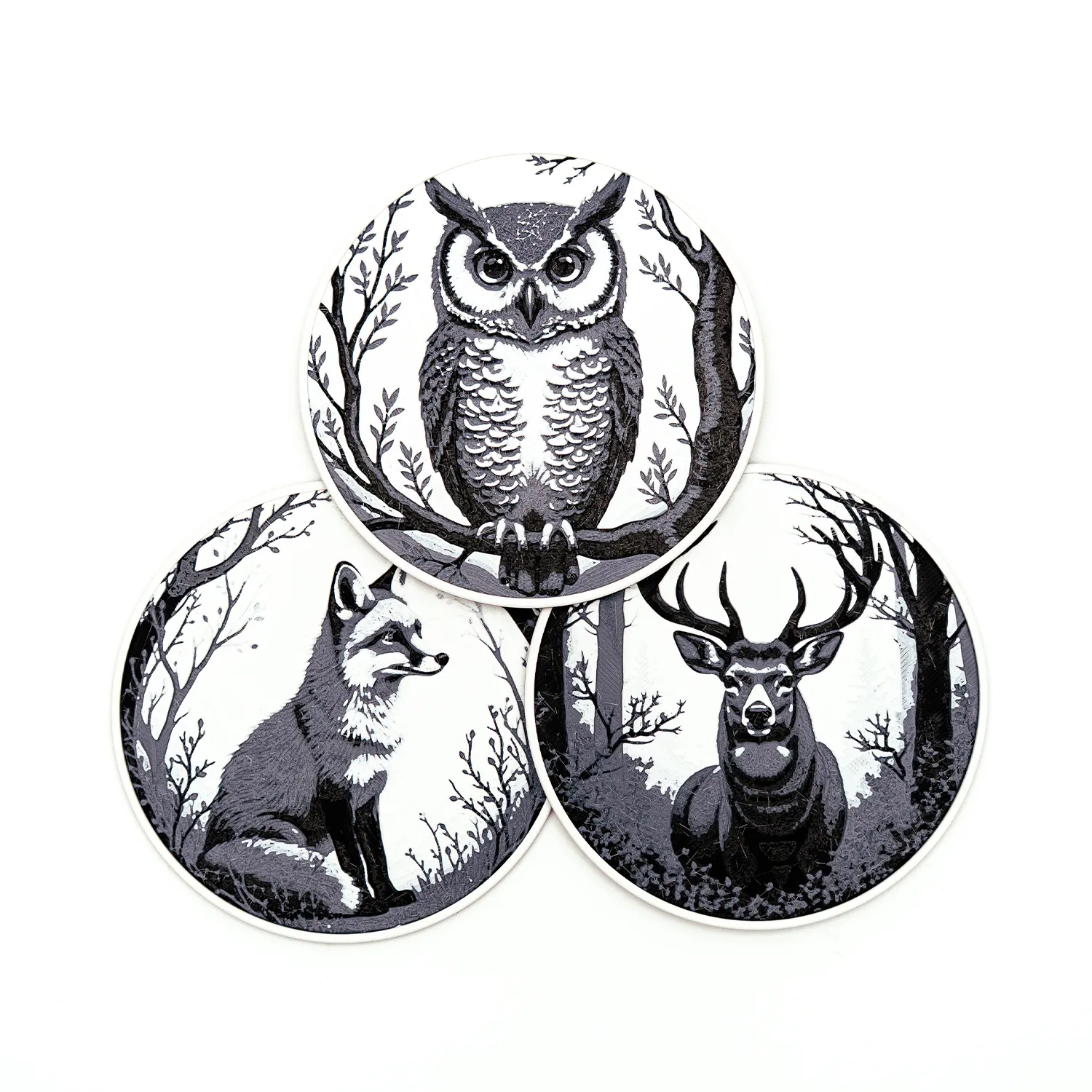 Midnight Forest Wildlife Coasters