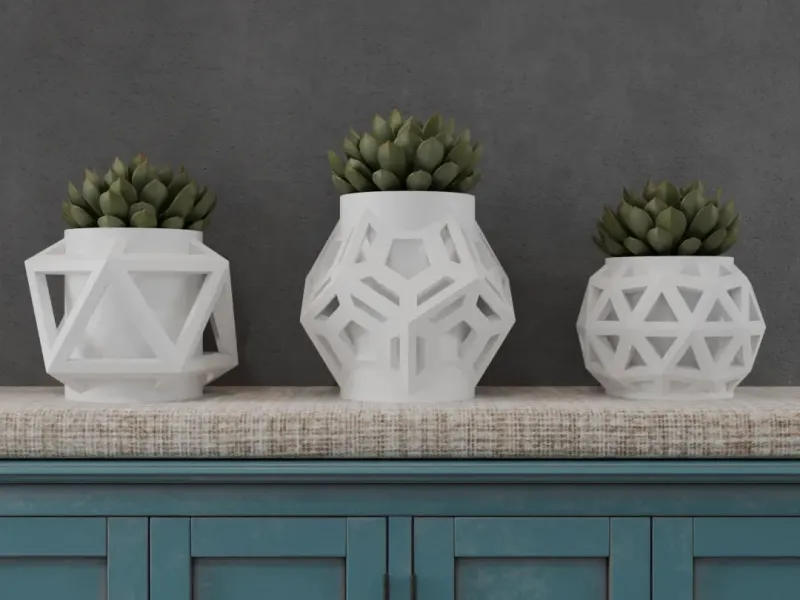 coleção de vasos para plantas vazios