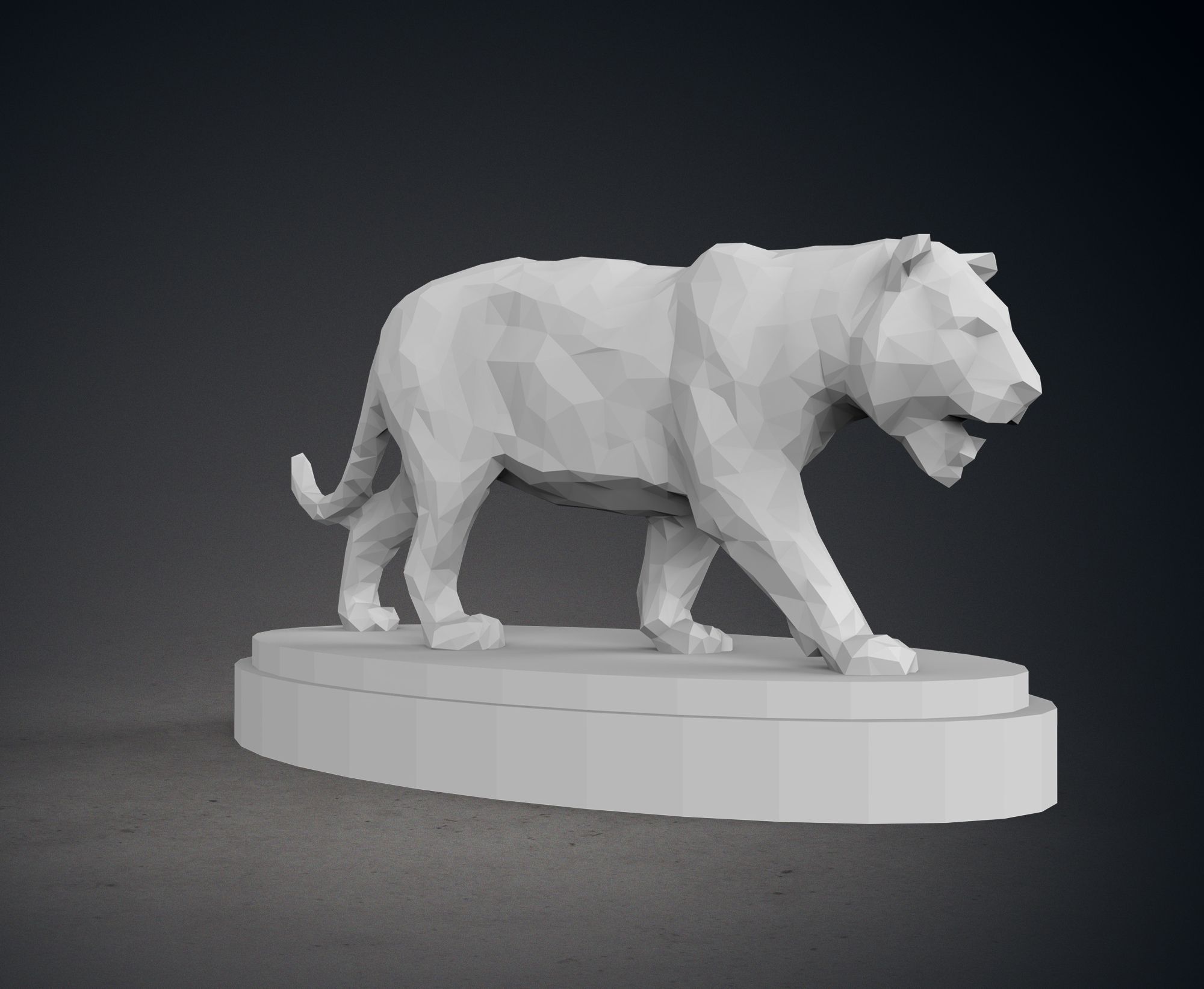 Tiger in Low Poly | 3D models download | Creality Cloud