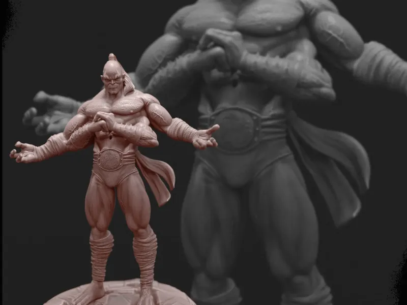 Goro Sculpture Multi-Parts - Mortal Kombat Fan Art