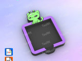 Post-It, Sticky Note Holder alien cat-1