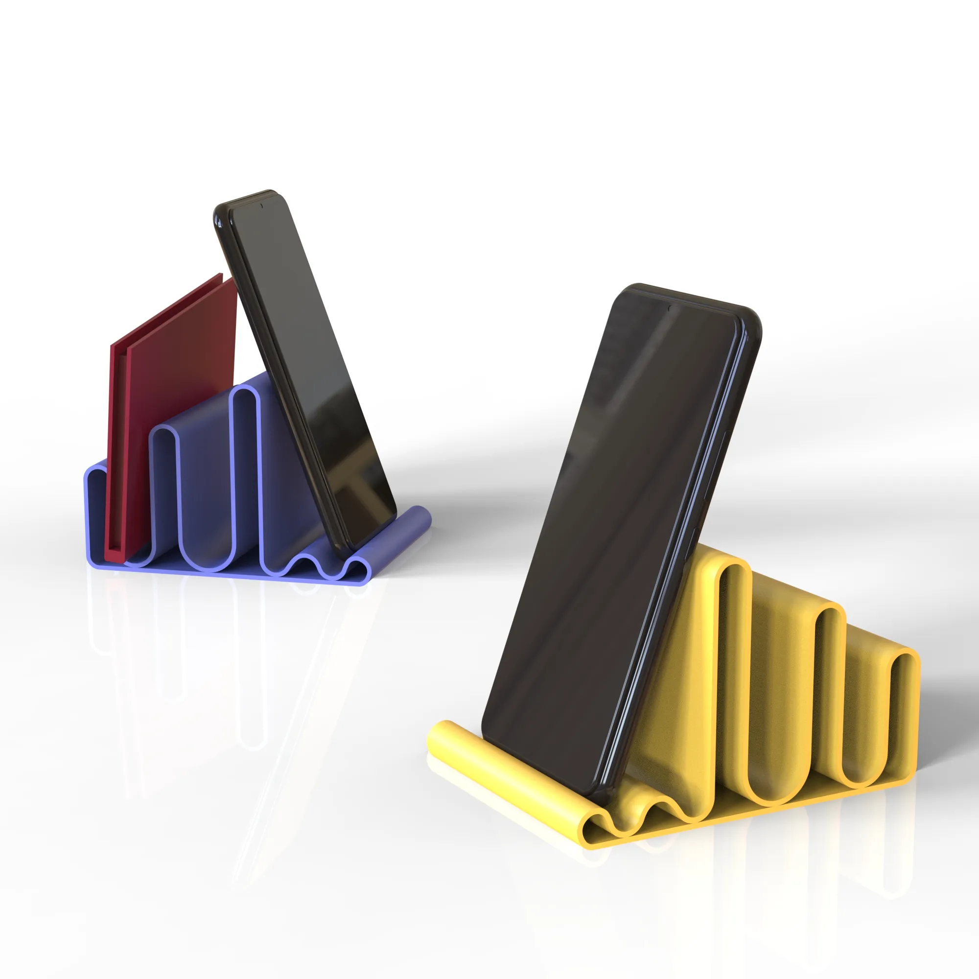 Phone Holder & Desk Organizer, Minimalist Stand, Multi-Slot
