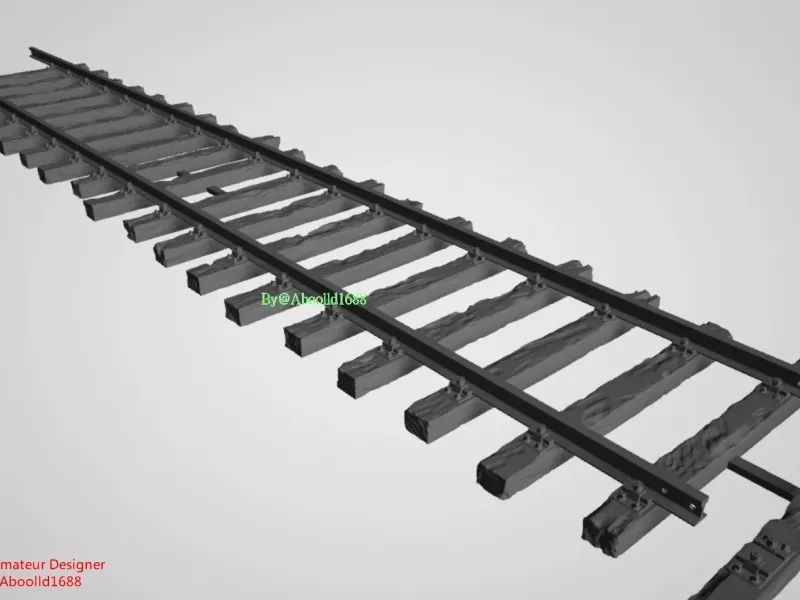 World War2 Straight rail. (STL-35-16)