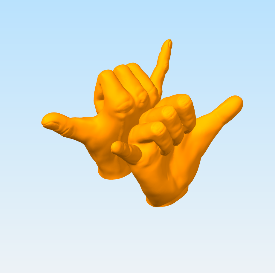 SHAKA HAND SURFER WALL MOUNTED - NO SUPPORTS | 3D models download ...