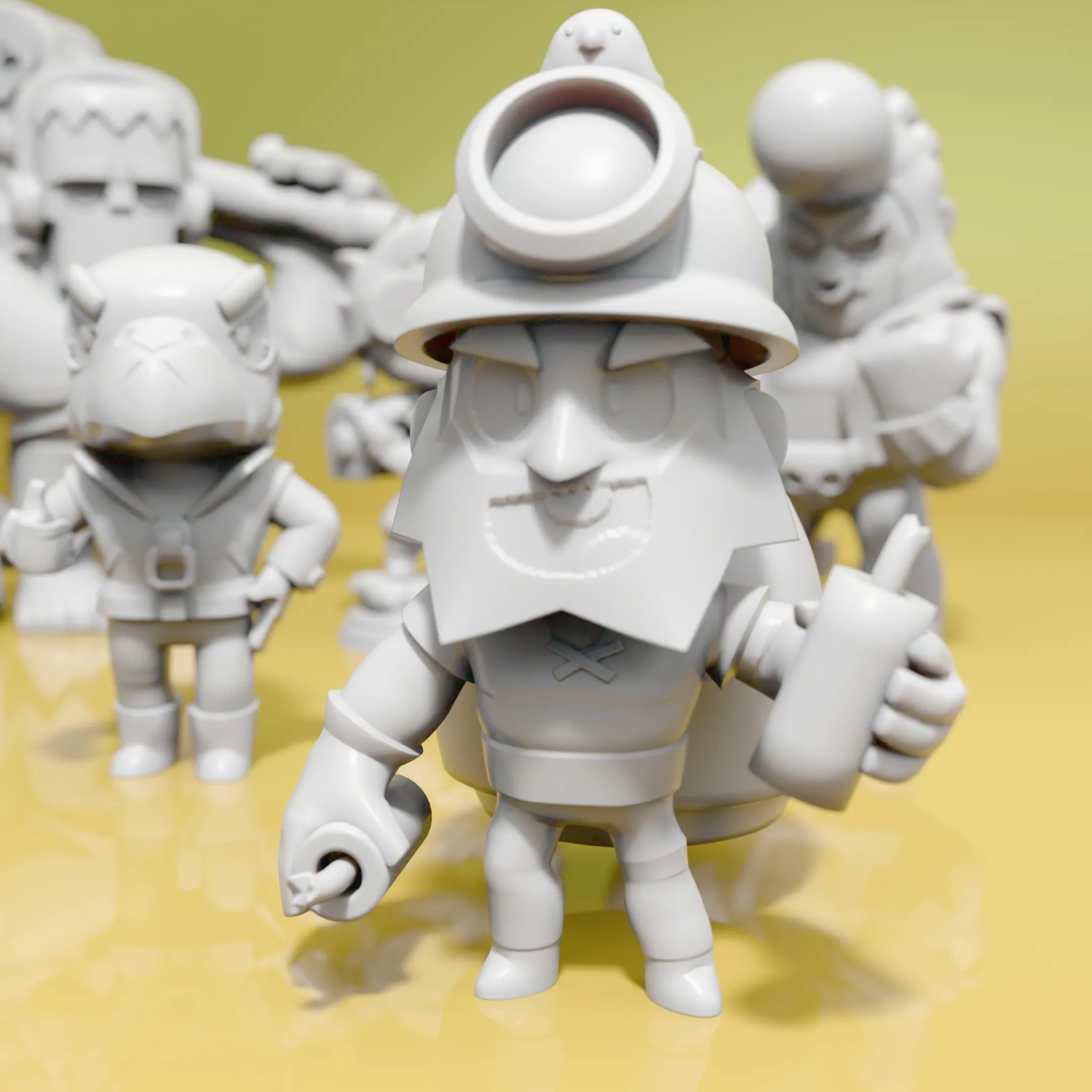Brawl Stars Collection: Dynamike, Crow, Bull, Frank, and Pen