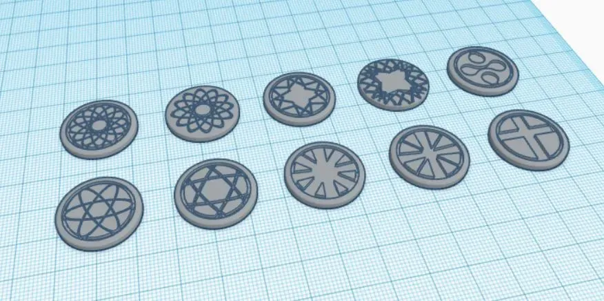 Bases for Mini Figures or Spells
