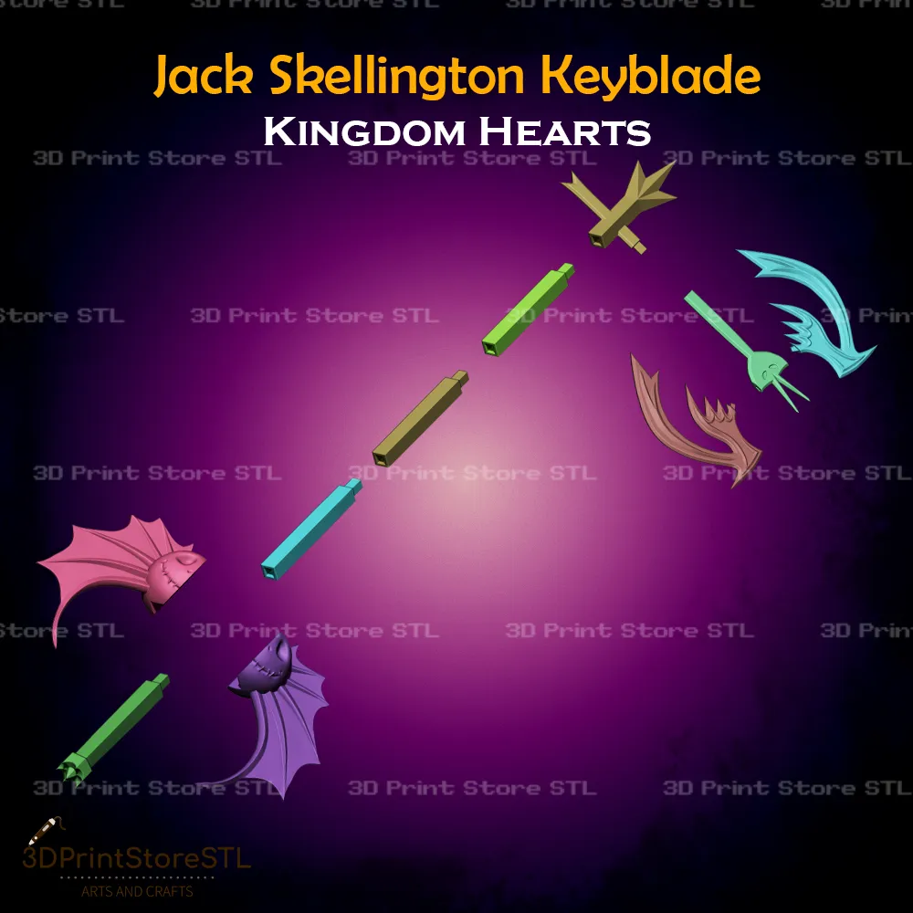 Jack Skellington Keyblade Cosplay Kingdom Hearts - STL File