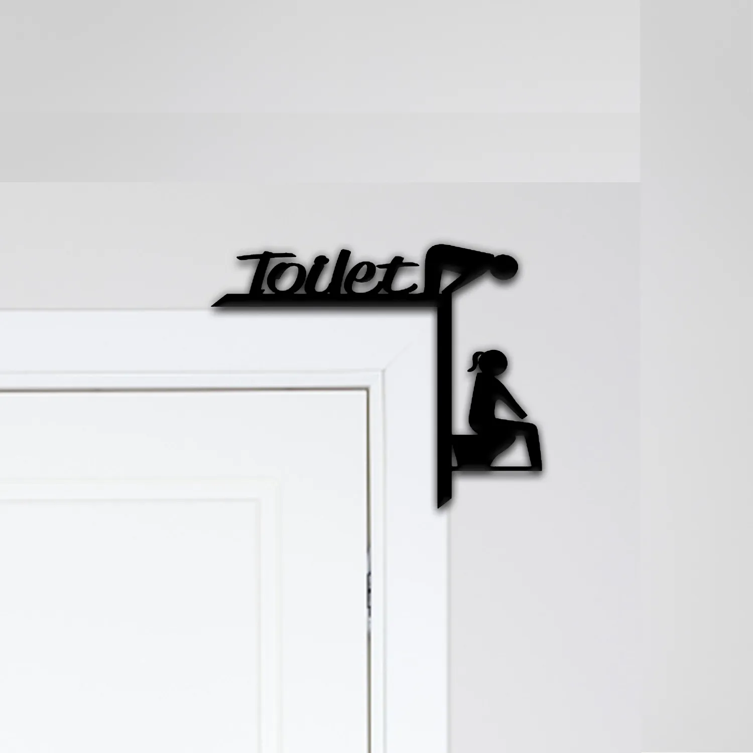 Toilet Door Corner Decor