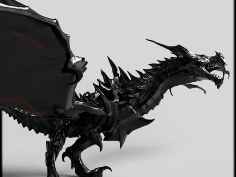 Alduin Skyrim Dragon 3D Model - Legendary Dragon