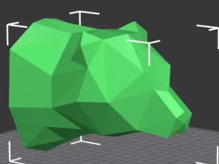 Bear Wall Trophy Low Poly