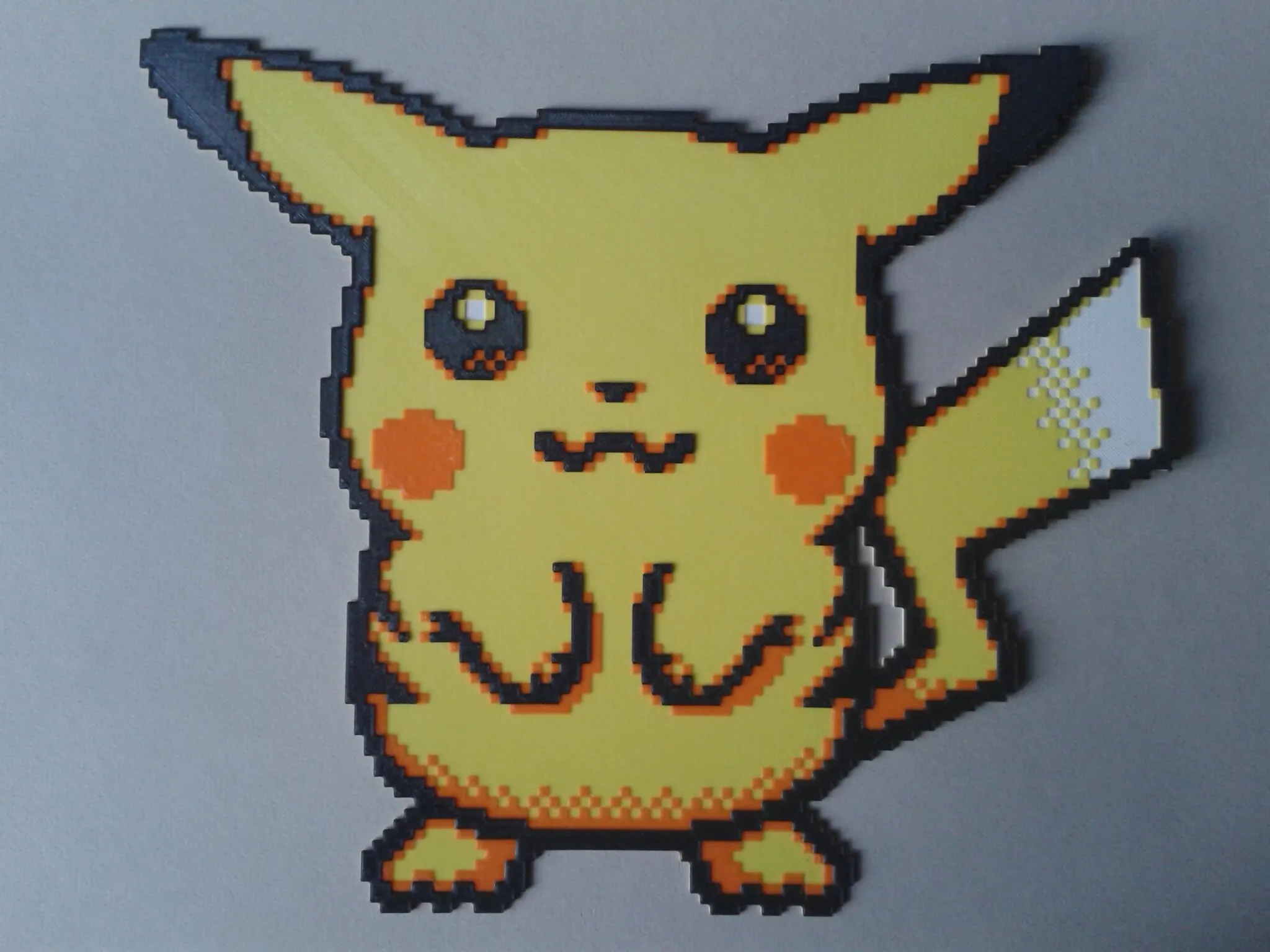 Pikachu, Pixel Art, 3 filament changes
