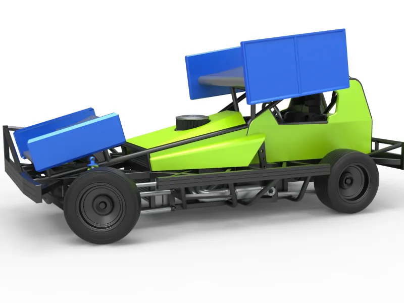 BriSCA Formula 1 Stock Car for Asphalt while turning 1:25