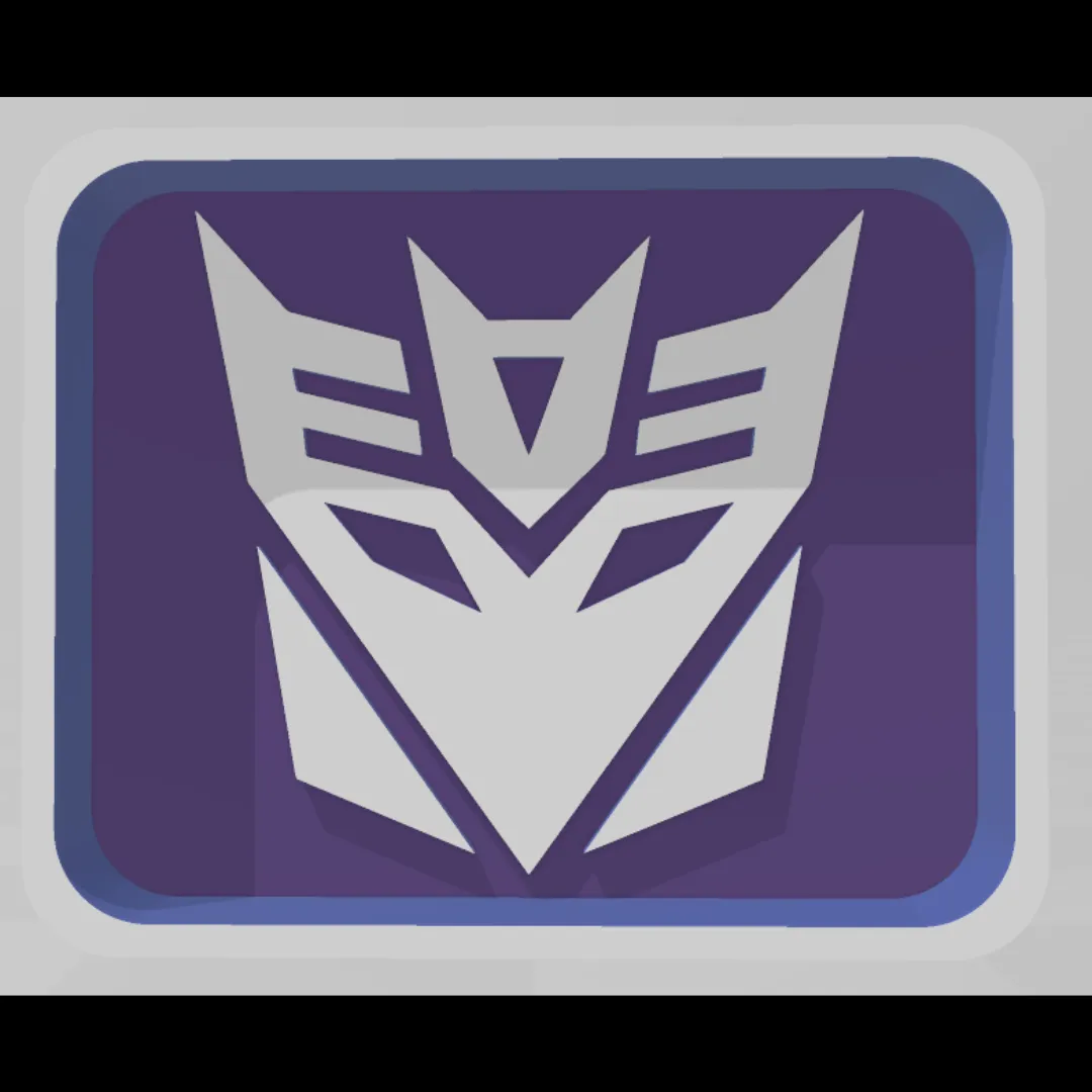 TRANSFORMERS DECEPTICON LOGO BOZUK PARA BOŞALTMA TEPSISI STL DOSYASI | KOLAY