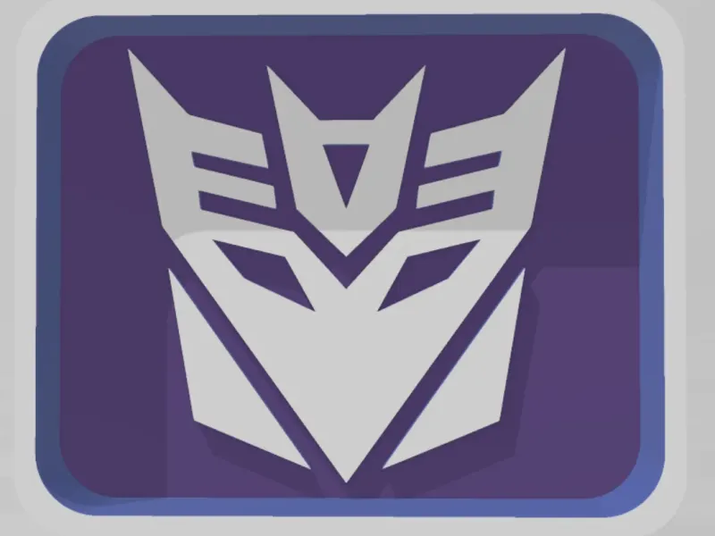 TRANSFORMERS DECEPTICON LOGO COIN DUMP TRAY STL FILE | EASY