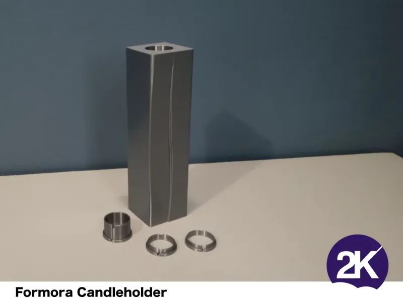 Candleholder Formora, modern minimalistic design, easy print