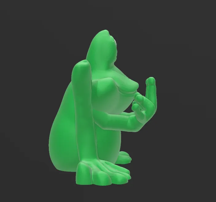 cute middle finger frog