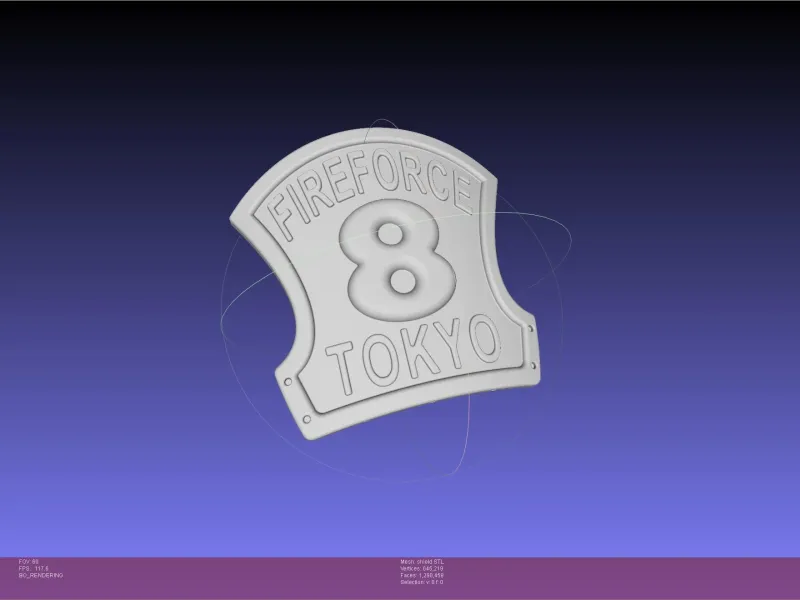 Fire Force Helmet Shield Sign