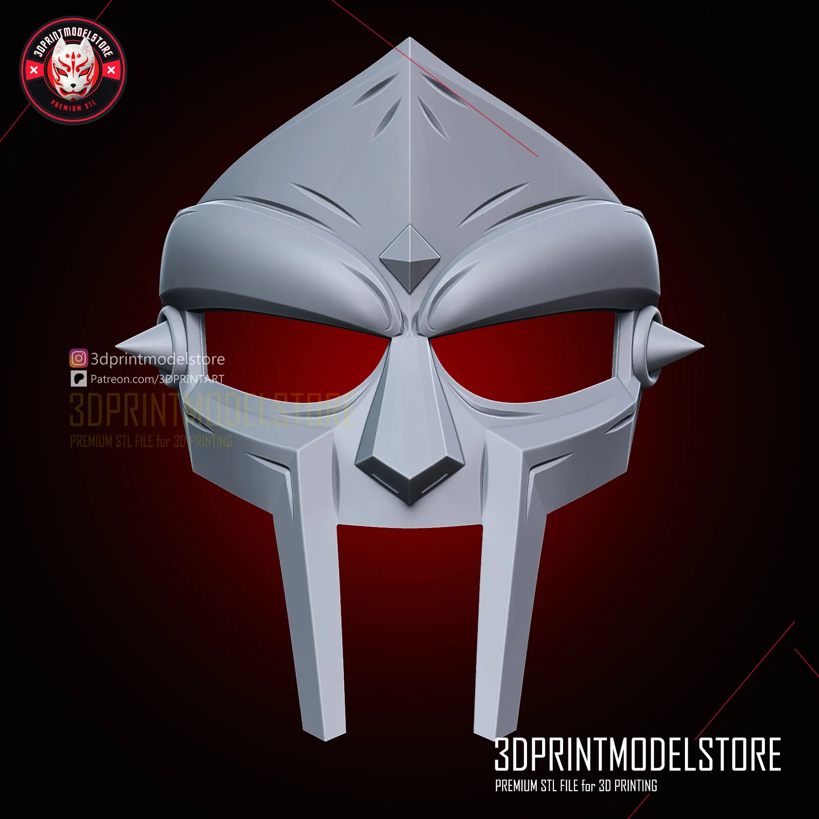 MF Doom Mask - Premium STL for Cosplay