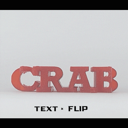 Text Flip - Crab
