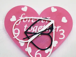 Heart-shaped clock