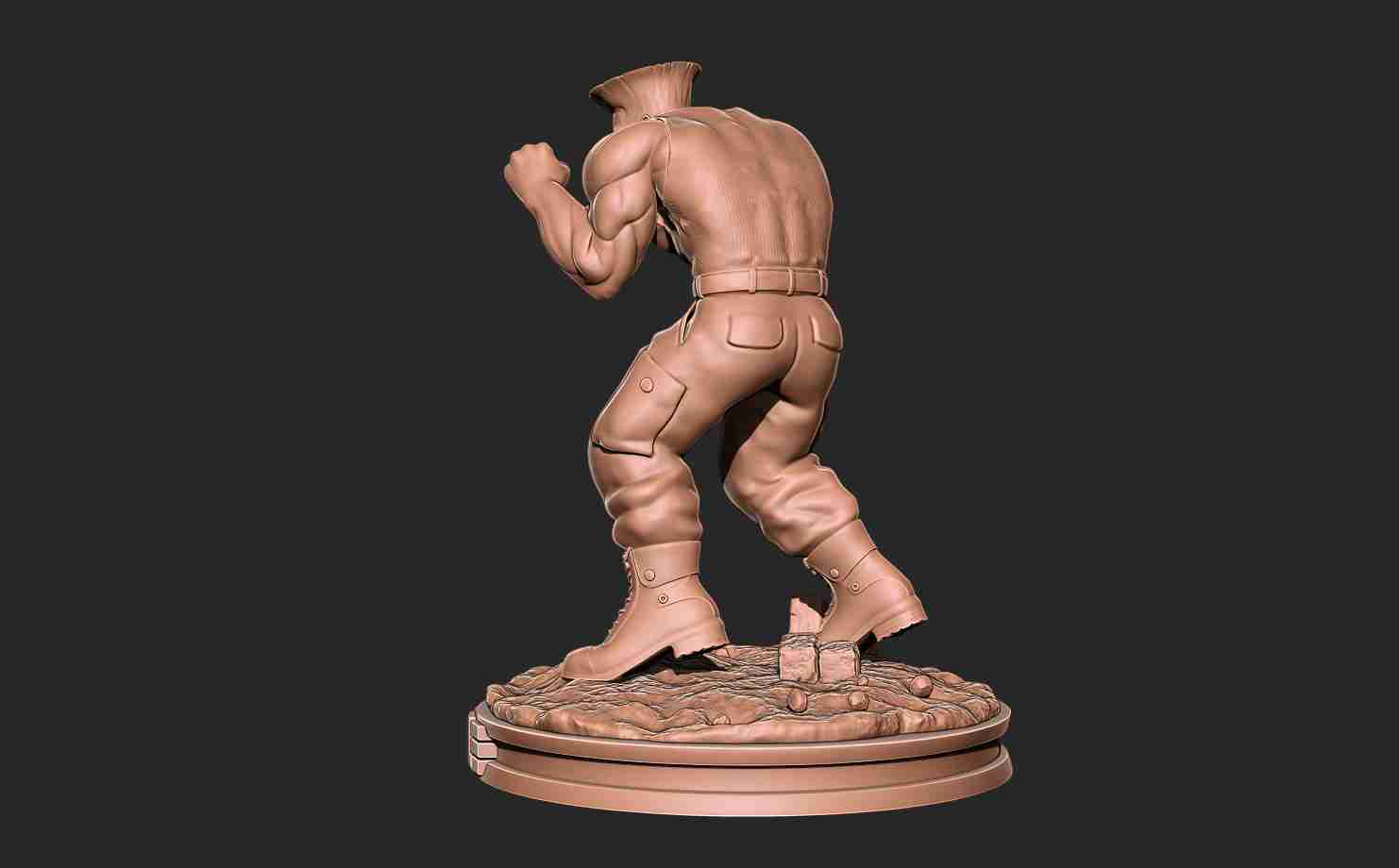 STL file GUILE - STREET FIGHTER・3D print object to download・Cults