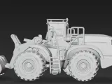 Tractor carrying sand-1
