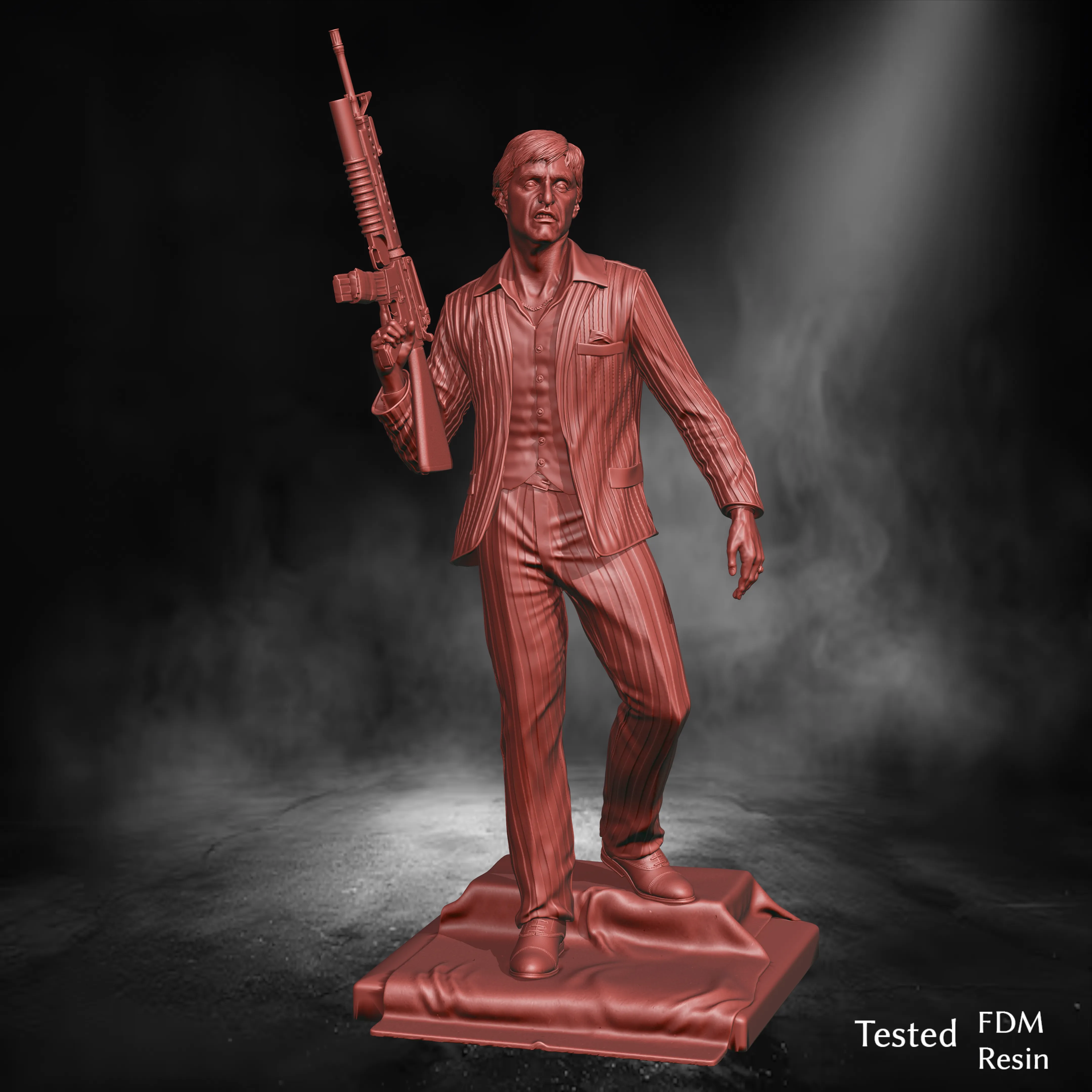 Tony Montana Scarface Fan Art – 3D Printable Statue 🔥💰