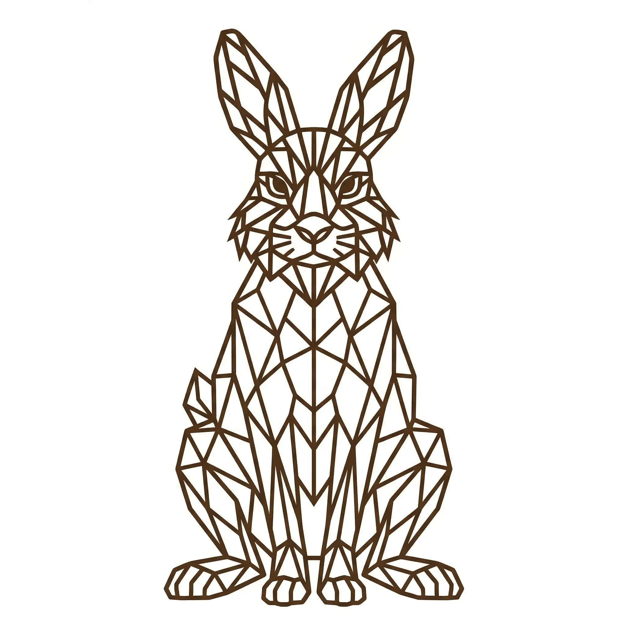 Geometric Easter Bunny "Grumpy Edition" 🐰😠 – LowPoly Decor