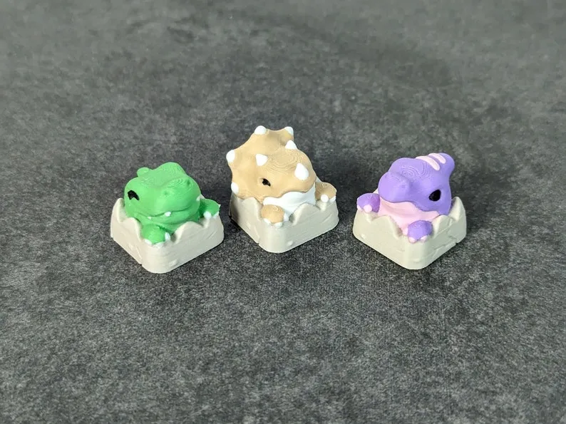 Dinosaur Hatching keycaps - Teclado mecánico