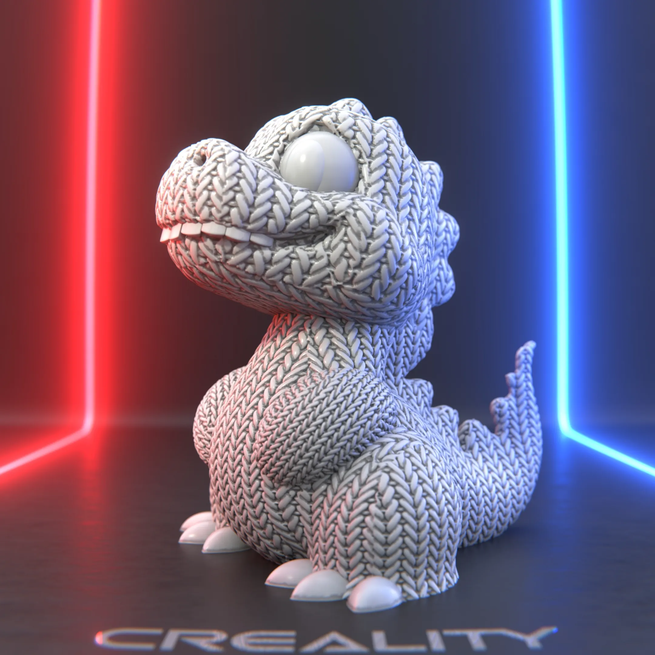 "Knitted Dino" – A Cute and Charming Printable Design