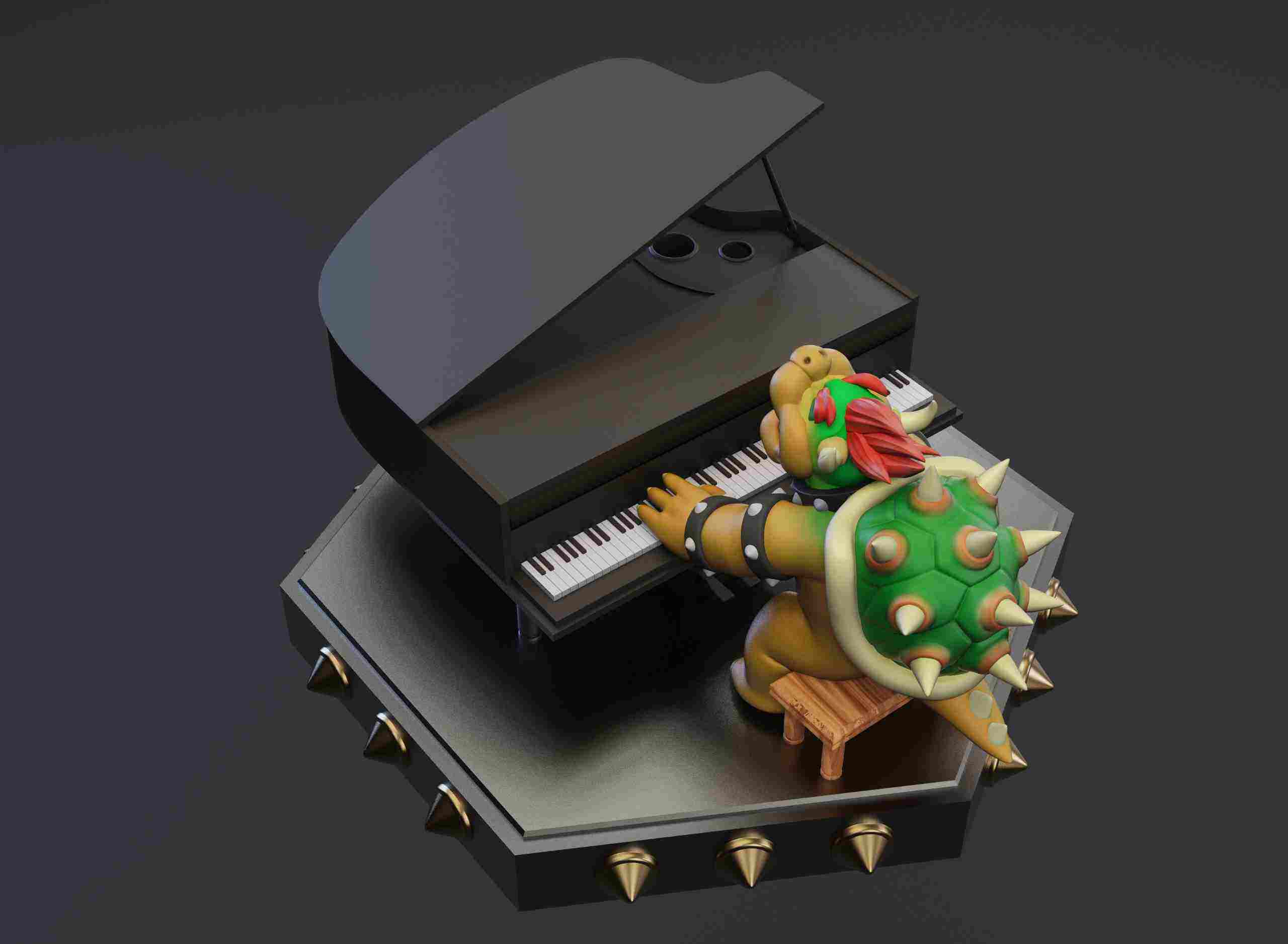 BOWSER - PEACHES - PIANO 3D model 3D printable