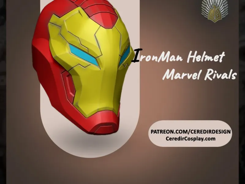Iron Man Helmet Marvel Rivals 3D DIGITAL DOWNLOAD