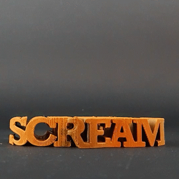 Text Flip: Pumpkin - Scream 3d model