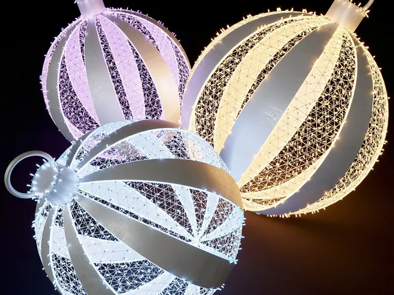 Christmas balls from garlands
