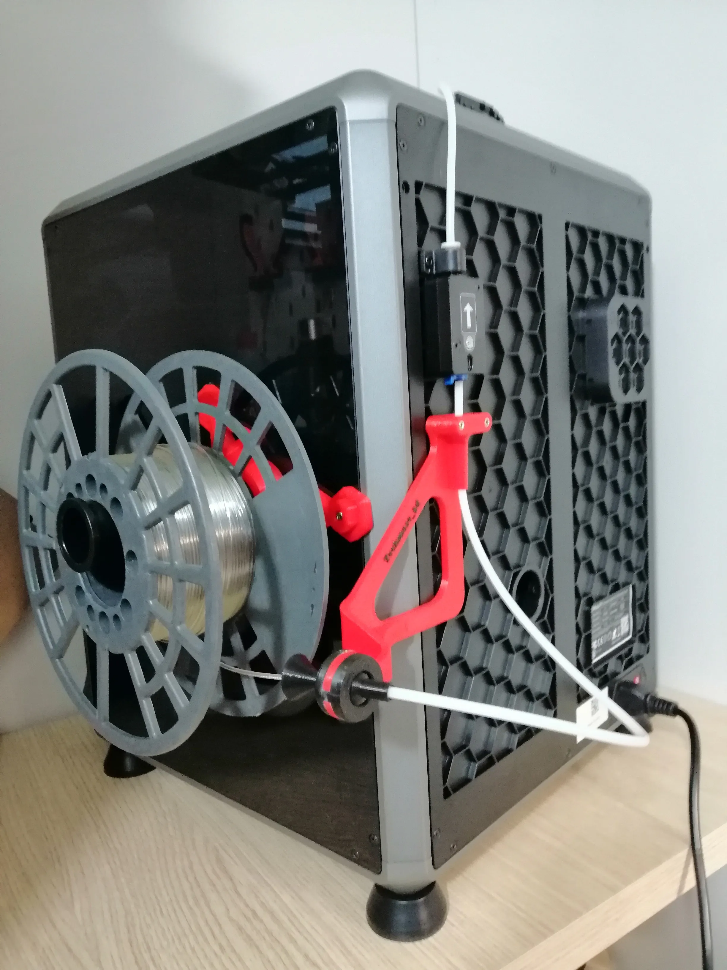Creality K1C filament spool side support lane V2