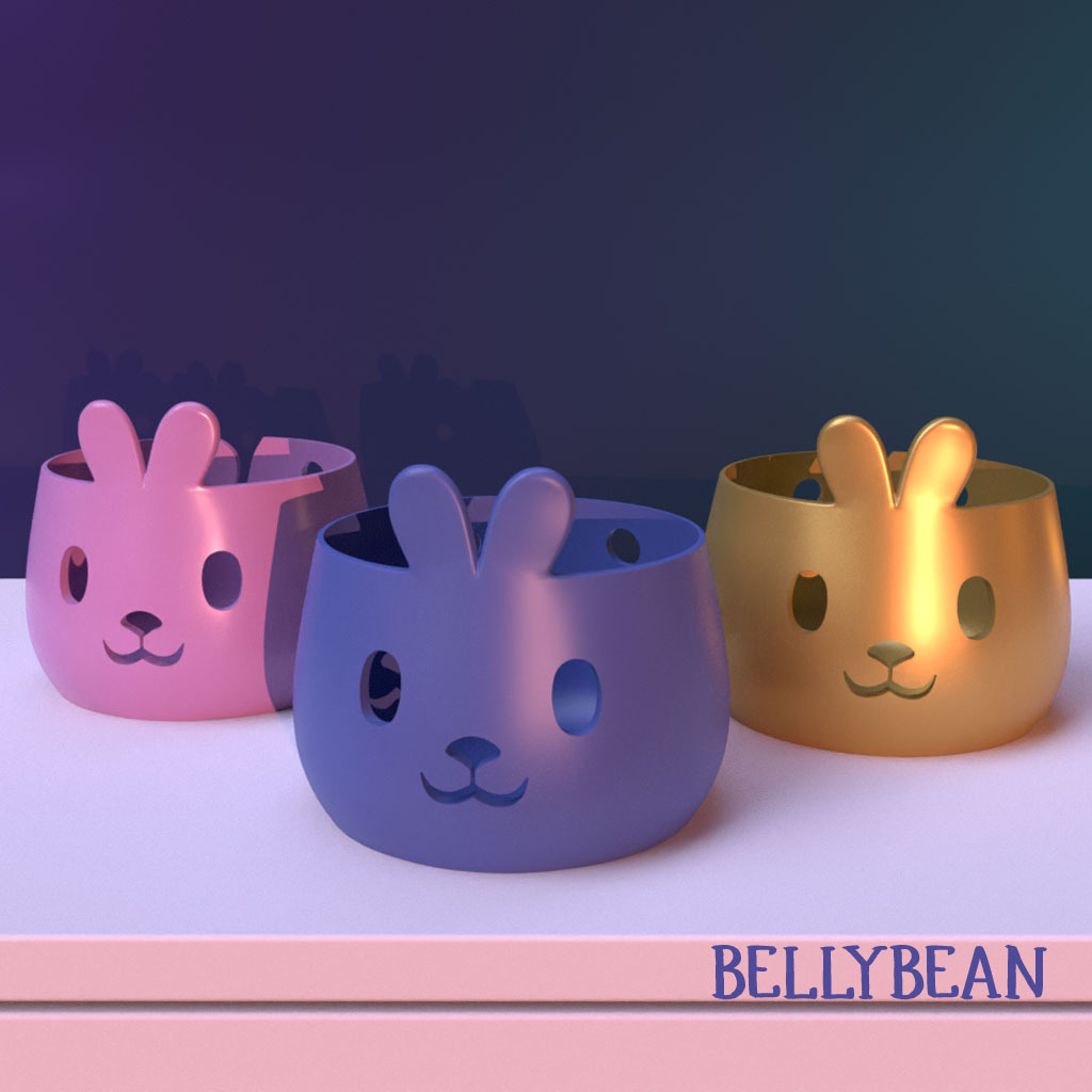 Bunny Yarn Bowl Holder for Knitting Crochet Hobby 3D models