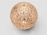 Flower Pattern Christmas Ball-0