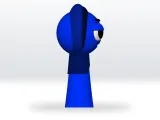 Sprunki Blue Jevin STL, 3mf, Obj, 3D Model Character Fanart-4