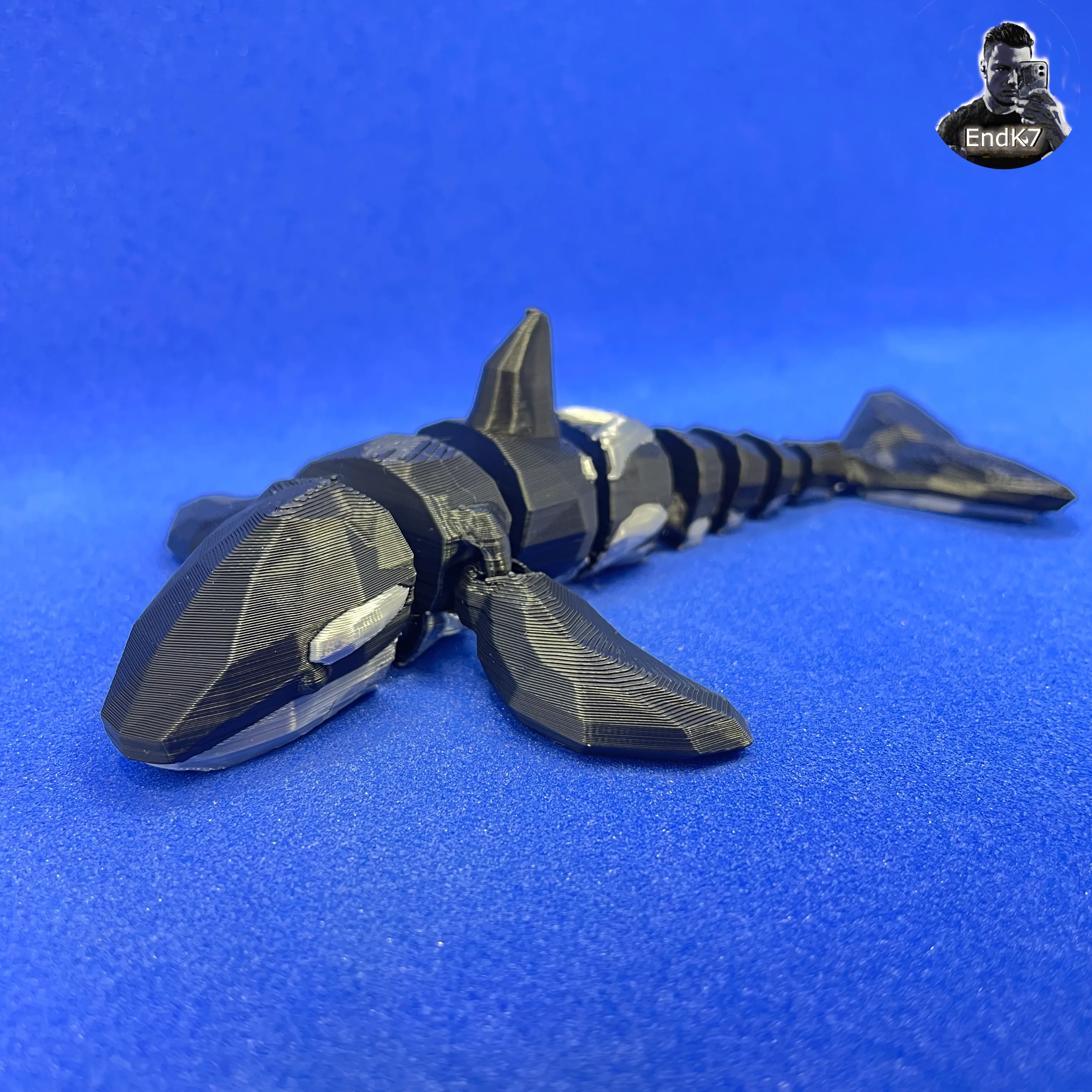 Flexi Orca Whale - Low Poly - Articulated - Print in Place