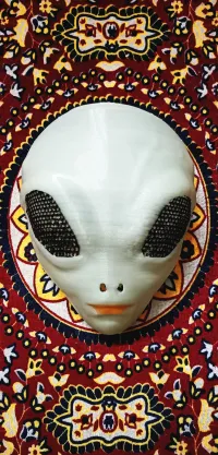 Alien mask for Halloween, fun and wall art-2