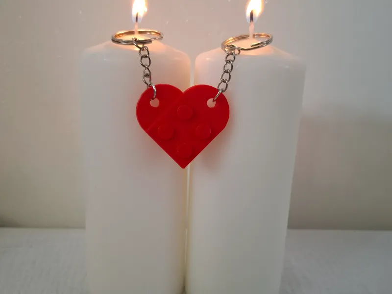 Porte clé Lego coeur
