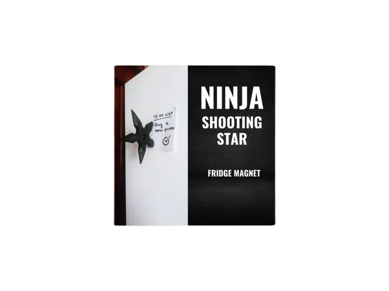 Ninja shooting star fridge magnet