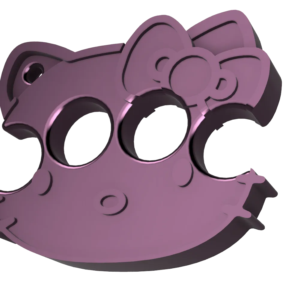 Spolverino per nocche in ottone con nocche di Hello Kitty alla moda