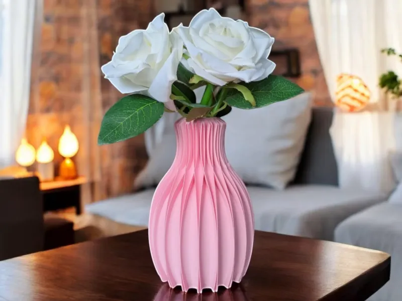 Design Vase “Facetta” – Geometric Mid-Century Flower Holder